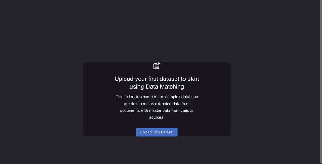 Master Data Hub: upload first dataset