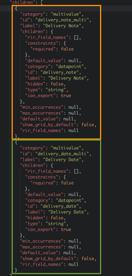 Example with 2 multi-value fields